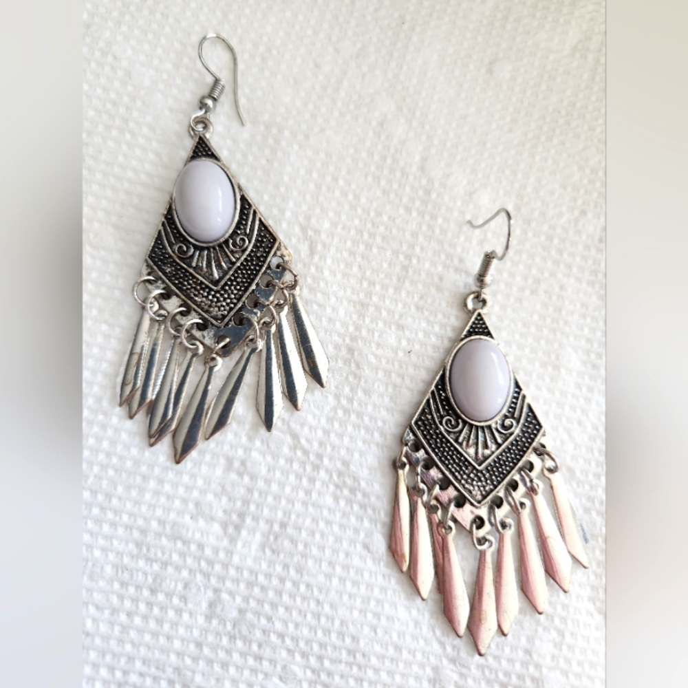 Paparazzi Earrings Mostly Monte-ZUMBA - White